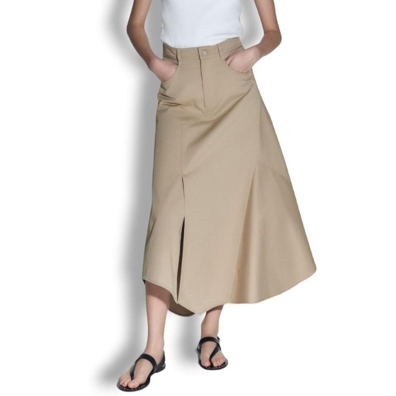 Zara Cream Midi Skirt Zara Cream Ivory Knit Midi Skirt Size Small 8-10