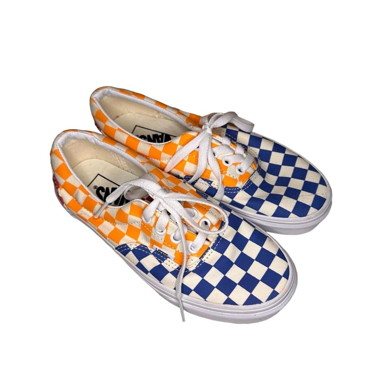 Primary color checkerboard vans best sale