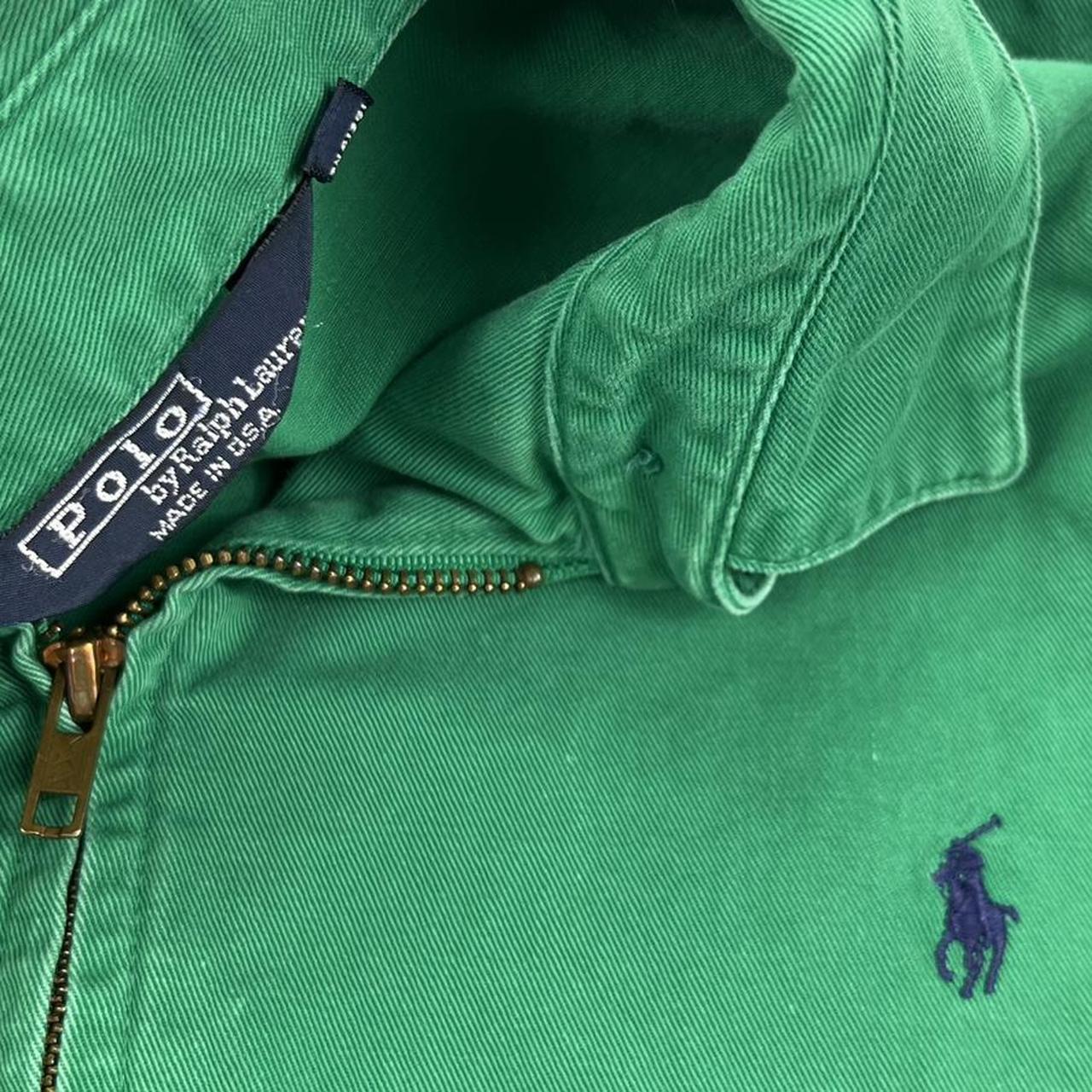 90s POLO RALPH LAUREN MADE IN USA FULL ZIP COLLARED... Depop
