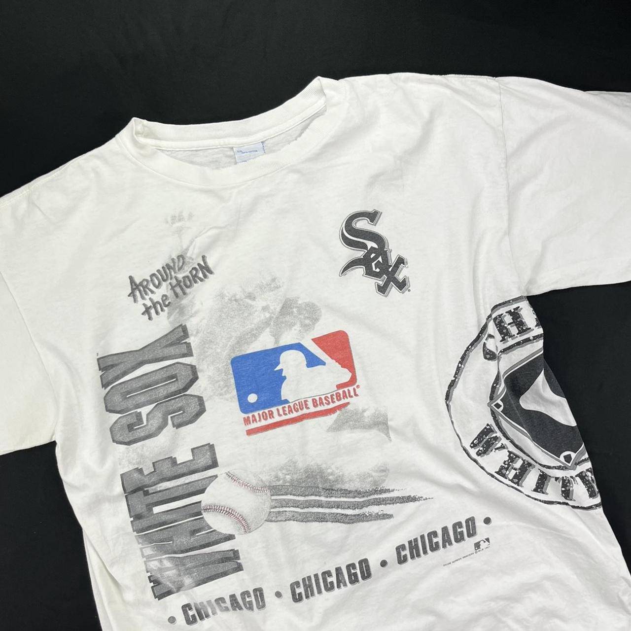 Vintage White Sox Tee Condition Pretty Good Size- - Depop