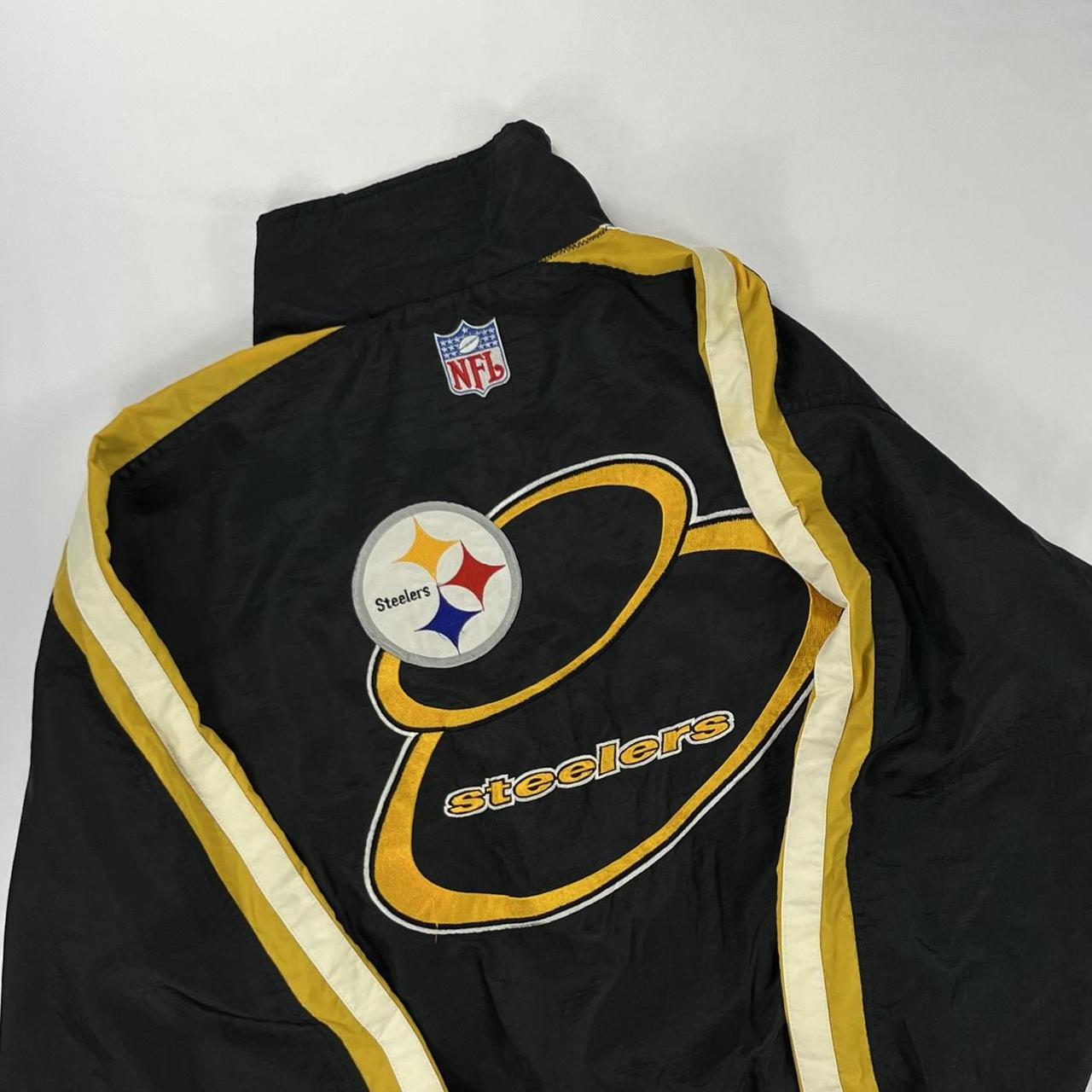 90s PITTSBURGH STEELERS LOGO ATHLETIC FULL ZIP - Depop