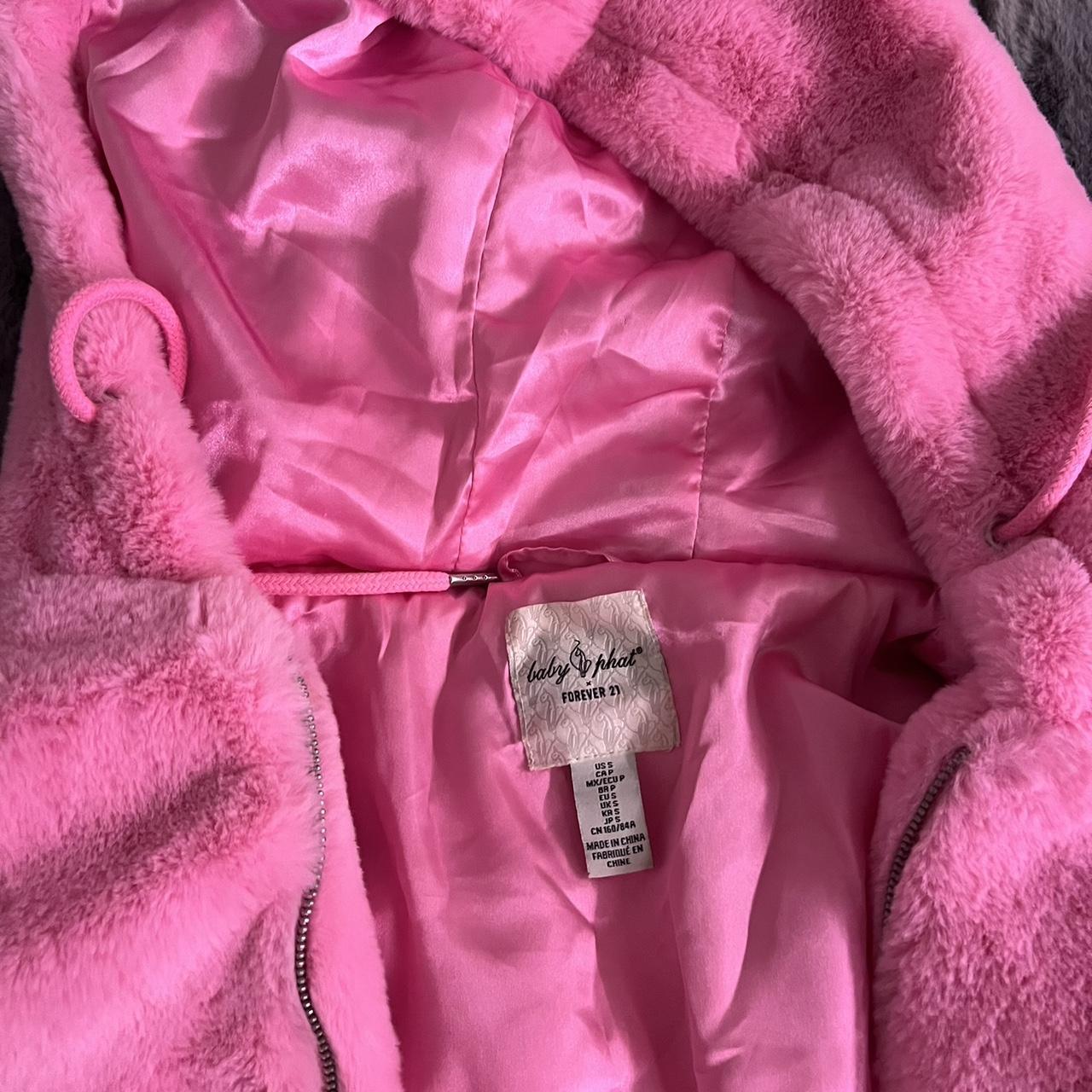 Faux Fur Jacket Baby Phat Pink Jacket Forever 21 X Baby Phat Pink