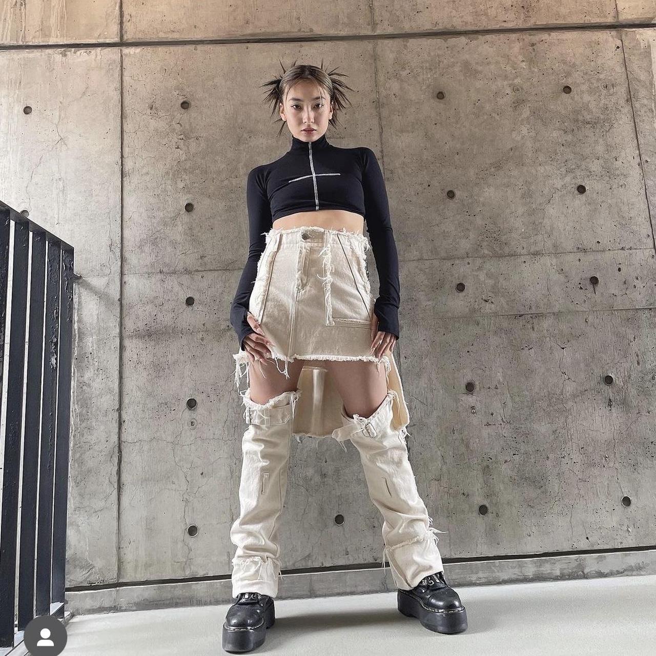 スカート VOLTAGE CONTROL FILTER Cutout DenimSkirt IMG_1851_b08e2c9e-5b7e-44fb-