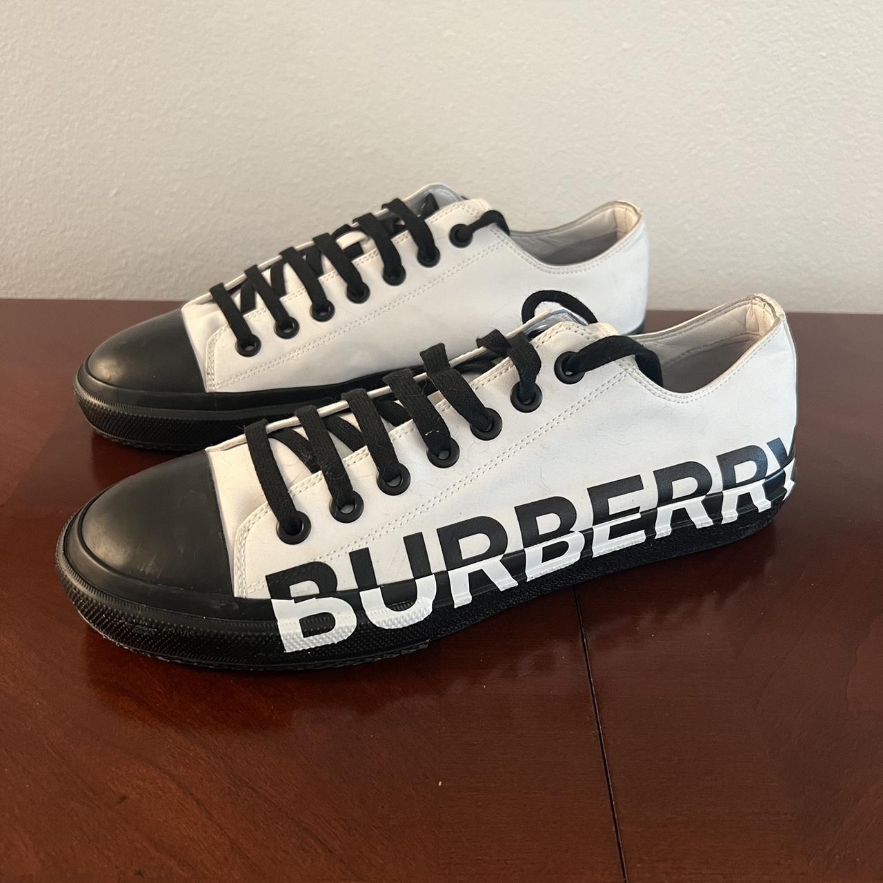 Burberry converse EUR 44 Fits US 9.5-10 Worn... - Depop