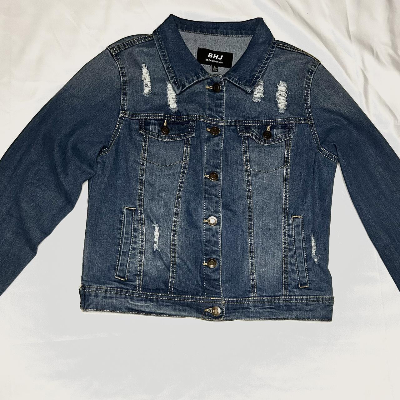 ジャケット・アウター STANDARD CALIFORNIA for RHC Denim Jacket BHJ S. California Medium Wash Distressed Denim | Depop