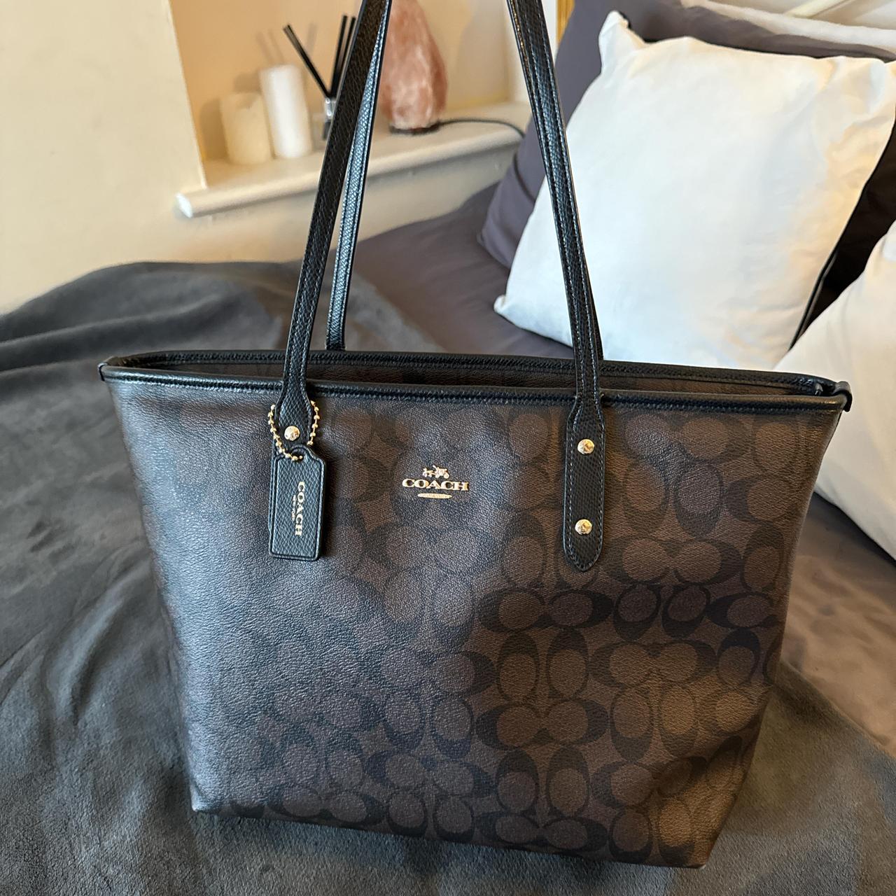 Coach monogram tote bag best sale