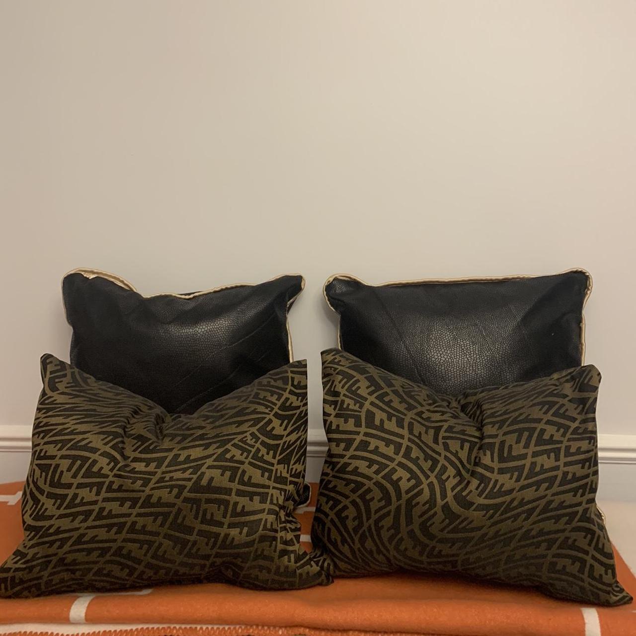 Set of 4 cushions, fendi and faux croc skin with... Depop