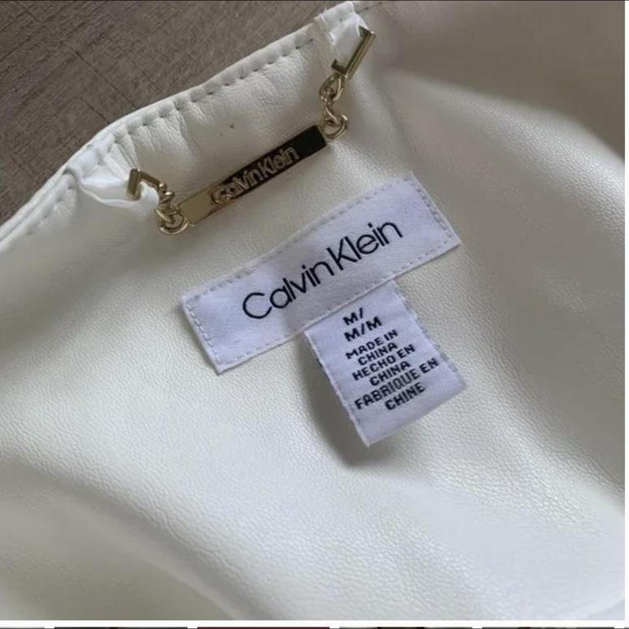 Calvin Klein Women's White Coat | Depop