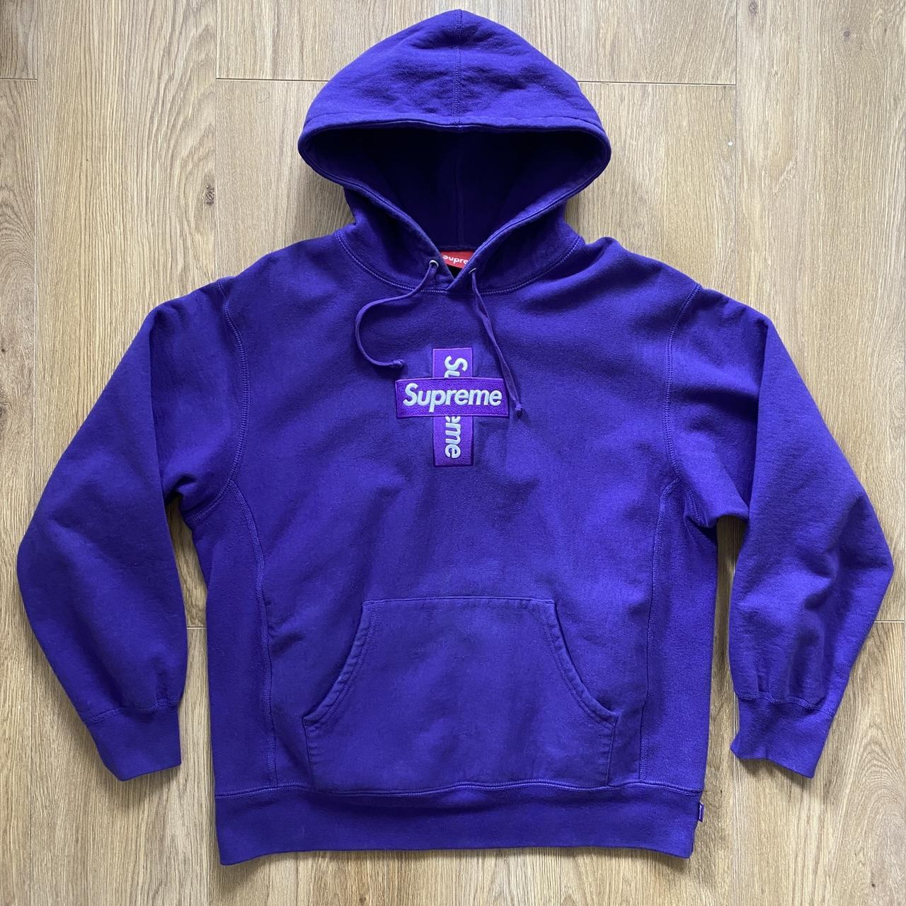 Supreme Hoodie Cross box logo hoodie. Heavyweight... Depop