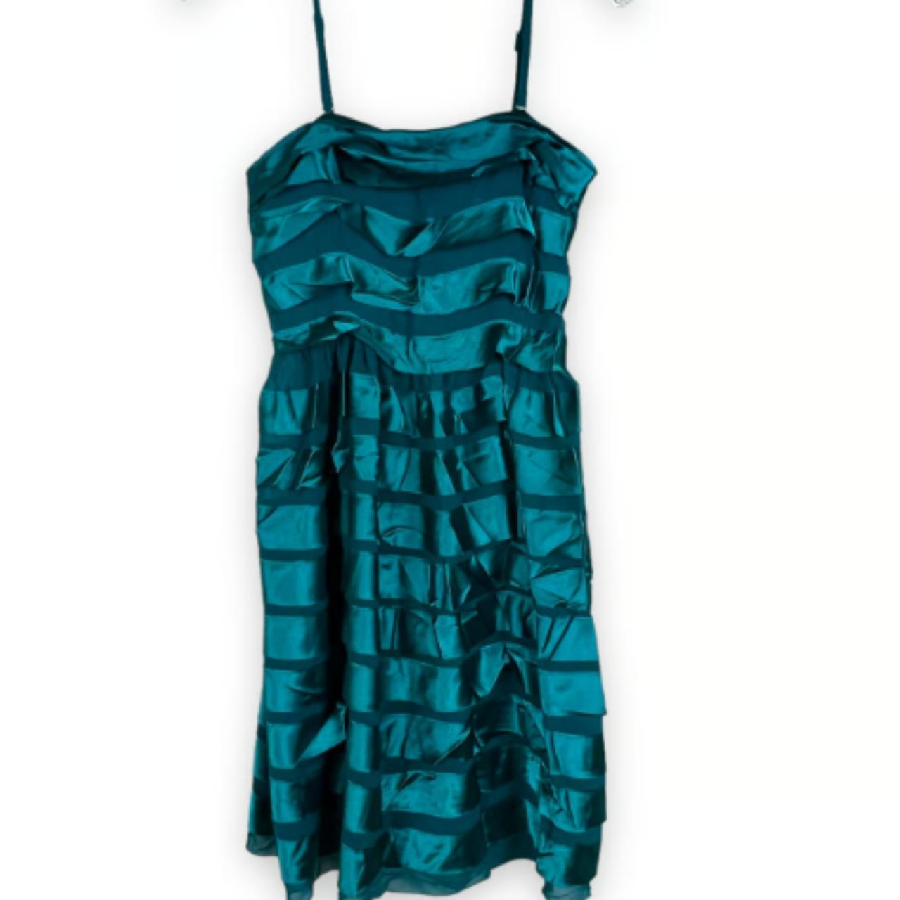 NWT Lucy authentic Paris Teal Blue Sleeveless Mini Dress, Cocktail Dress, Formal Dress