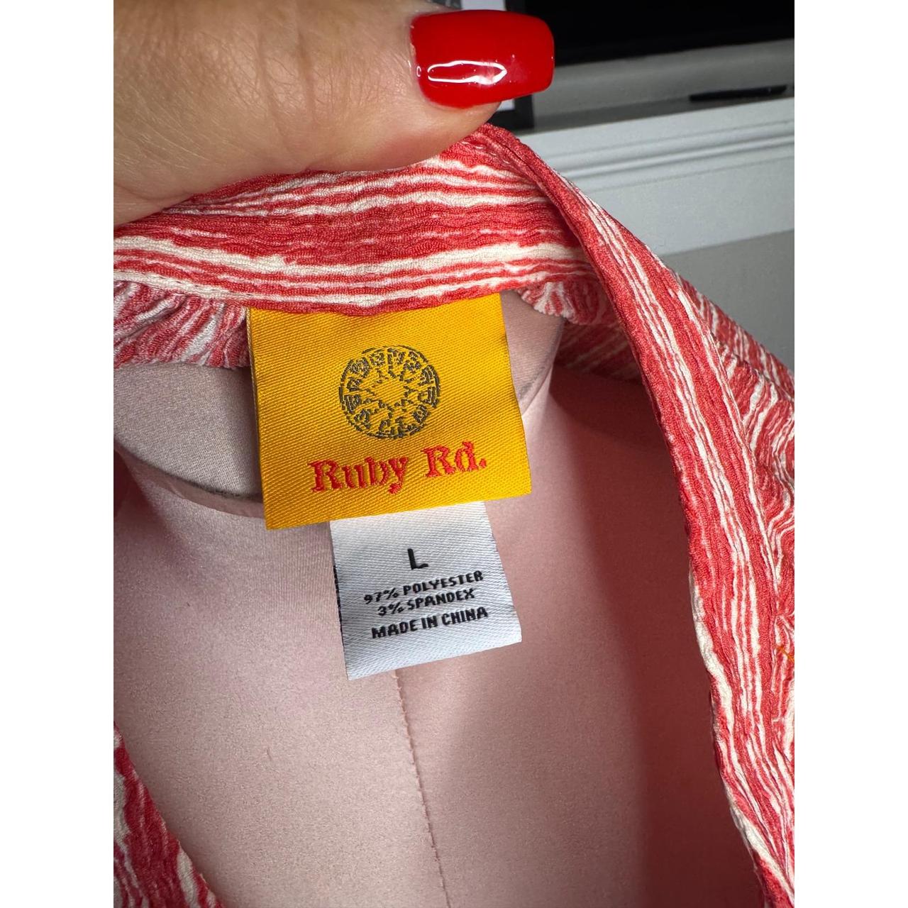 Ruby Rd. Women's Blouse - Red/White - L – Ruby Rd… - image 4