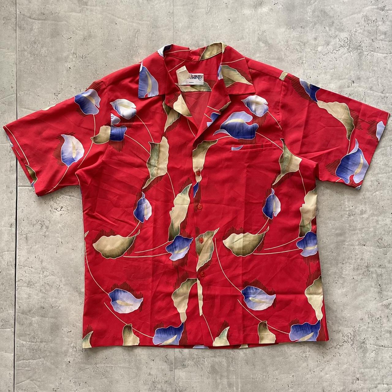 Vintage hawaiian camp collar shirt, 80s button up Sea...