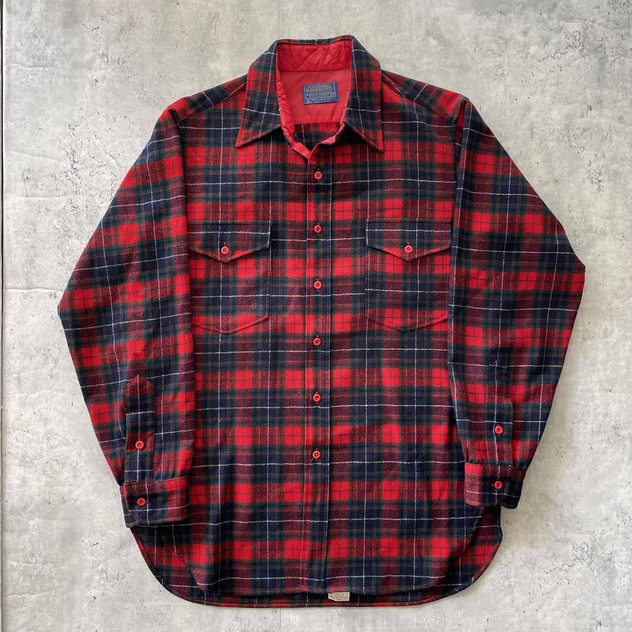 Vintage pendleton wool flannel shirt 70s plaid... - Depop