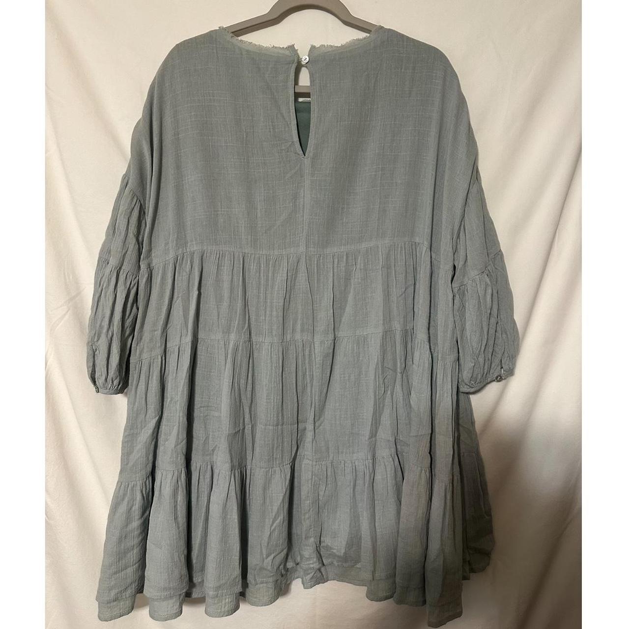 Large sage green babydoll dress with underlining.... - Depop