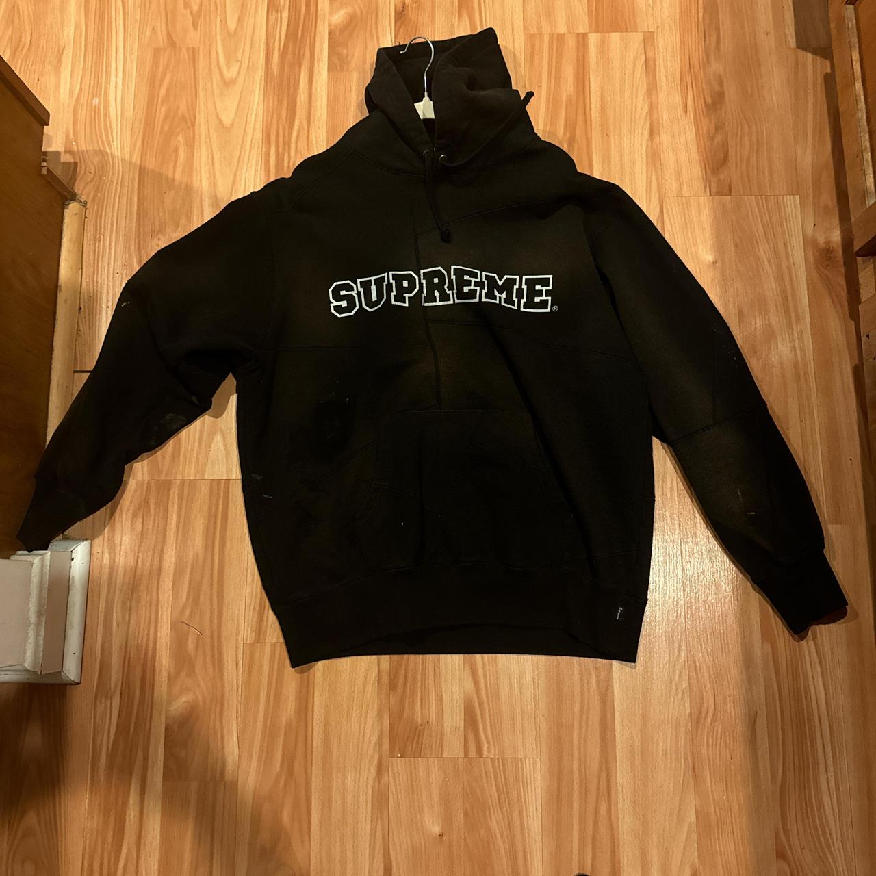 Supreme-Patchwork Hoodie ‘Black’ - Depop