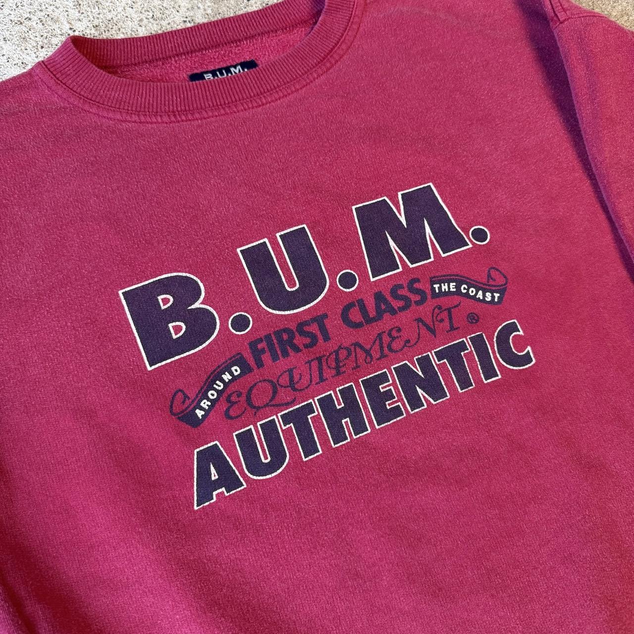 B.u.m. equipment men's burgundy and red sweatshirt