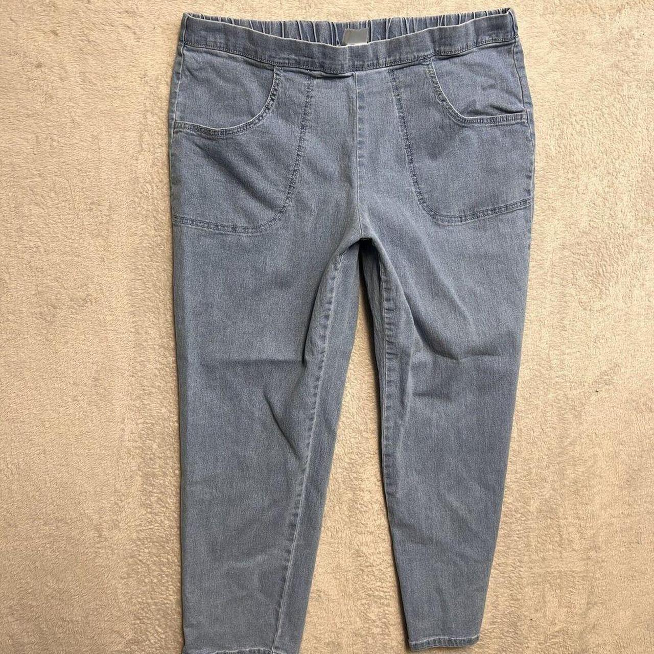 JMS Just My Size Pull On Elastic Waist Blue Jeans