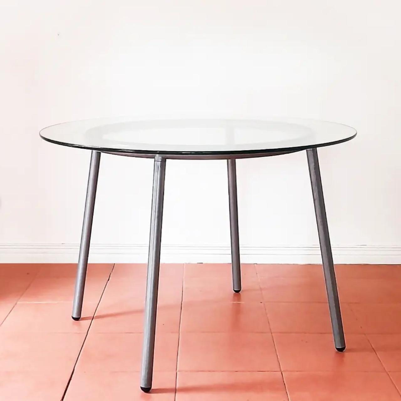 Retro 90 s IKEA Table SALMI Tempered Glass and