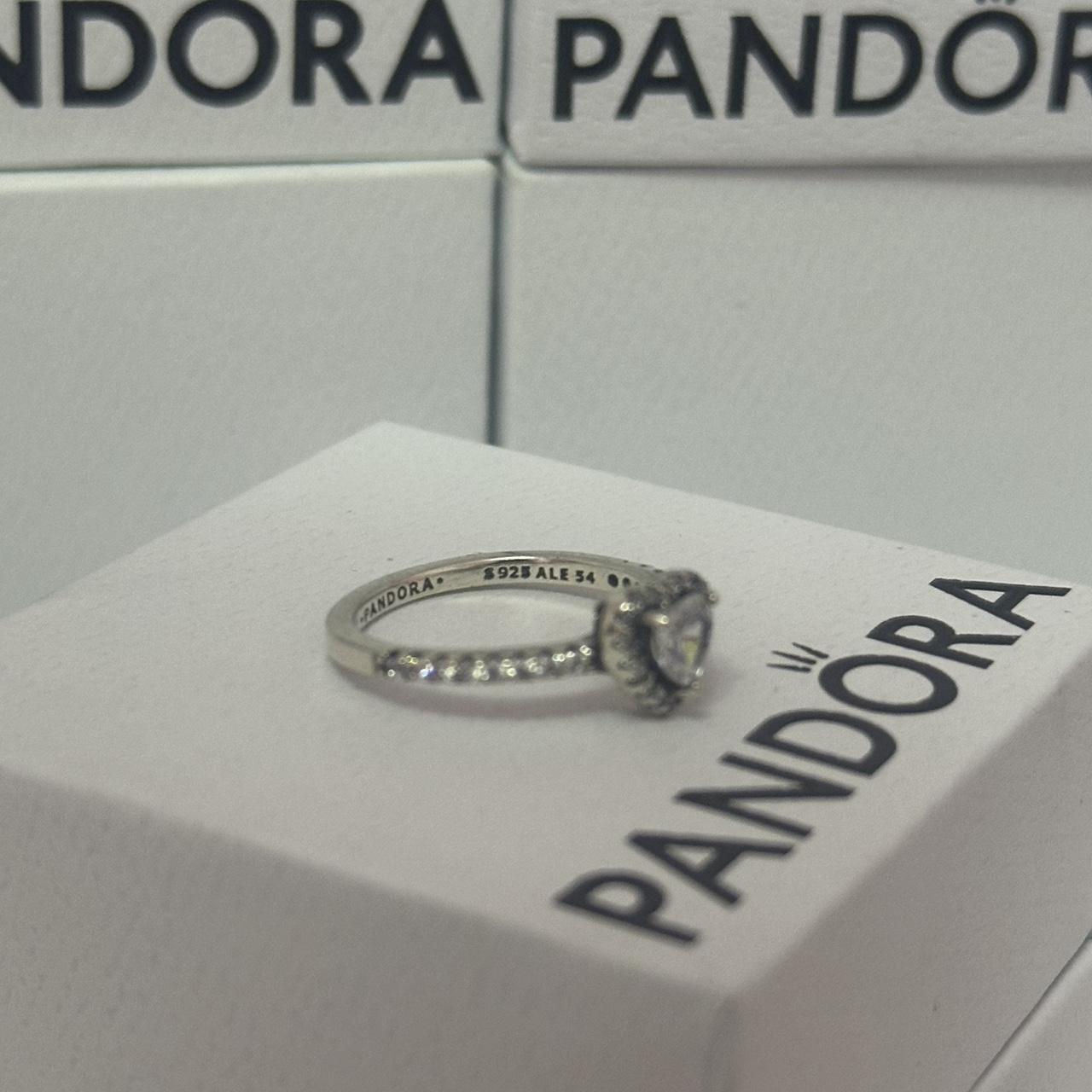 Pandora Elevated Heart Ring set in silver... Depop