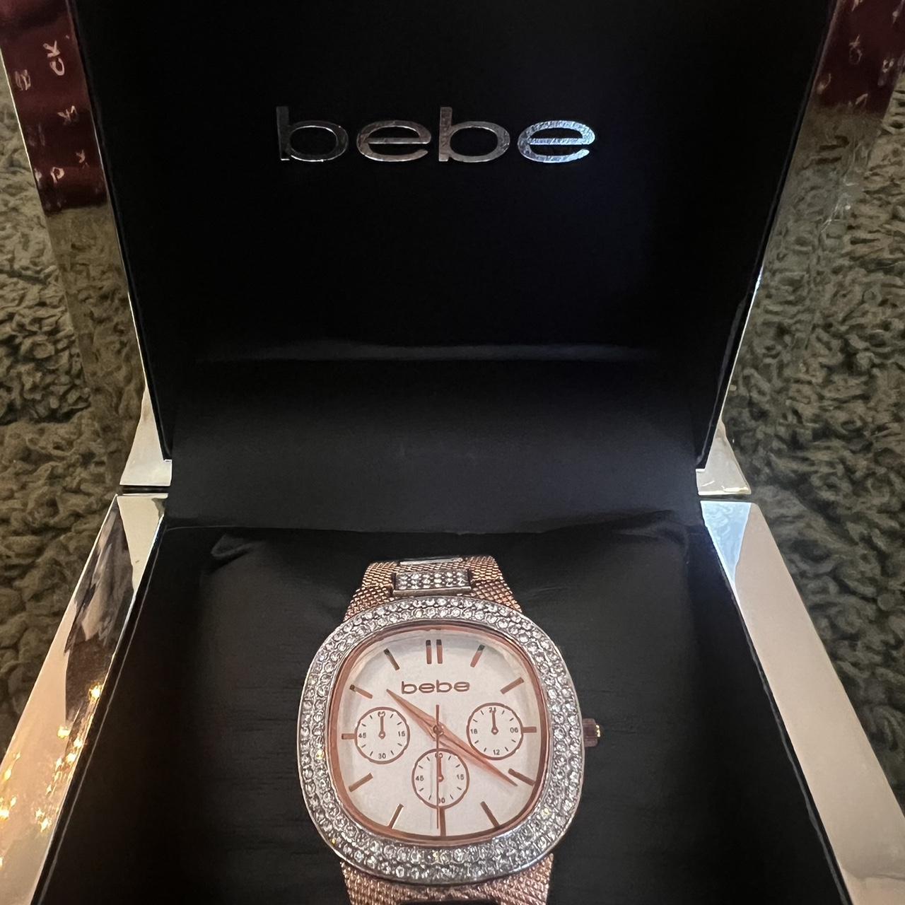 bebe rose gold watch