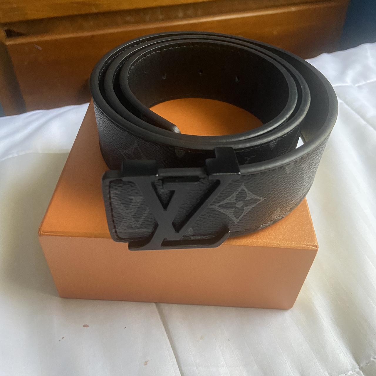 louis vuitton black belt men