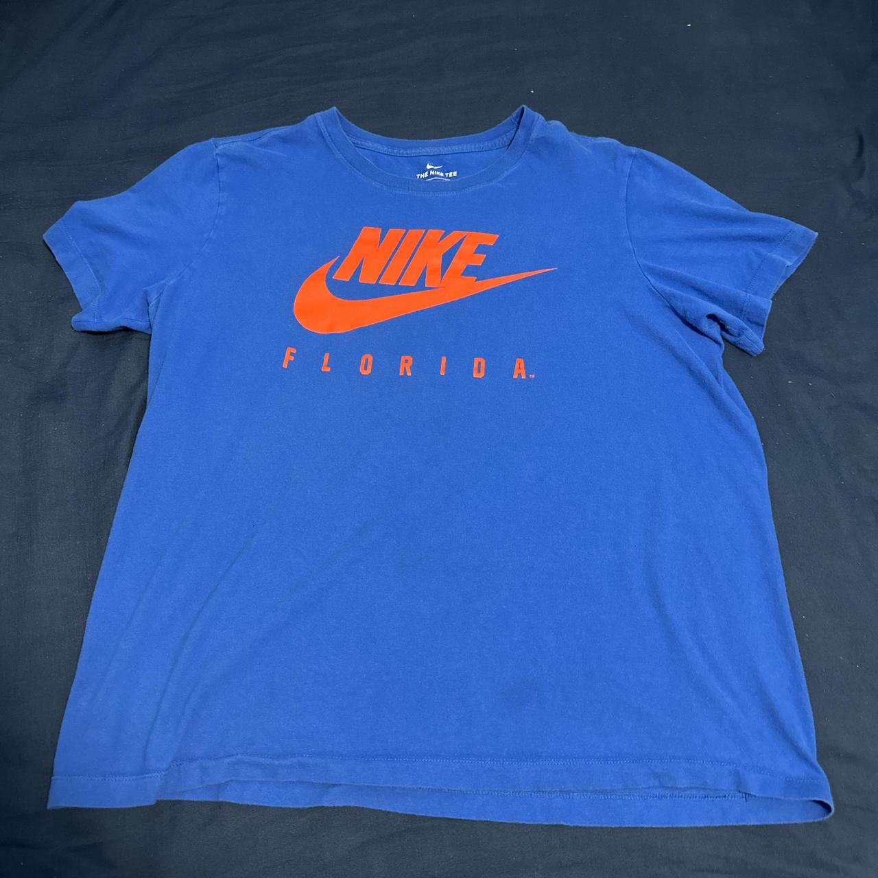 Orange blue nike shirt hotsell