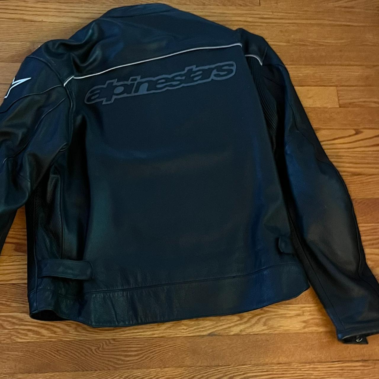 Large alpinestars black label motorcycle jacket with