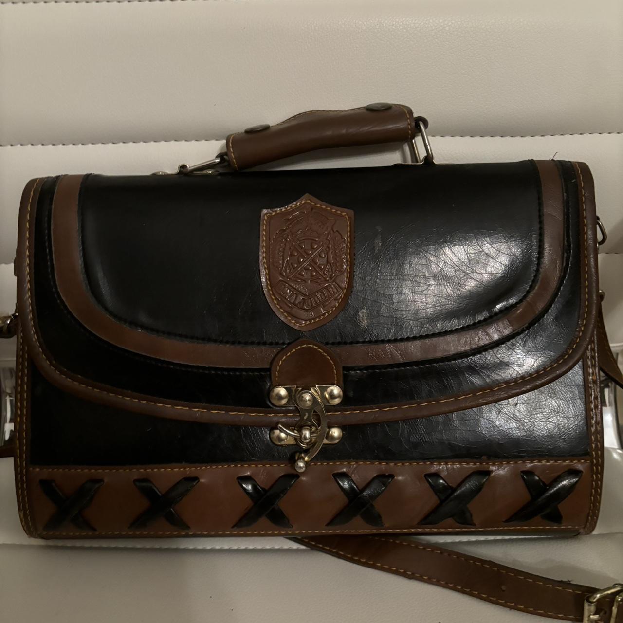 Vintage 70 s Dina Jordan leather handbag. 12 by. Depop