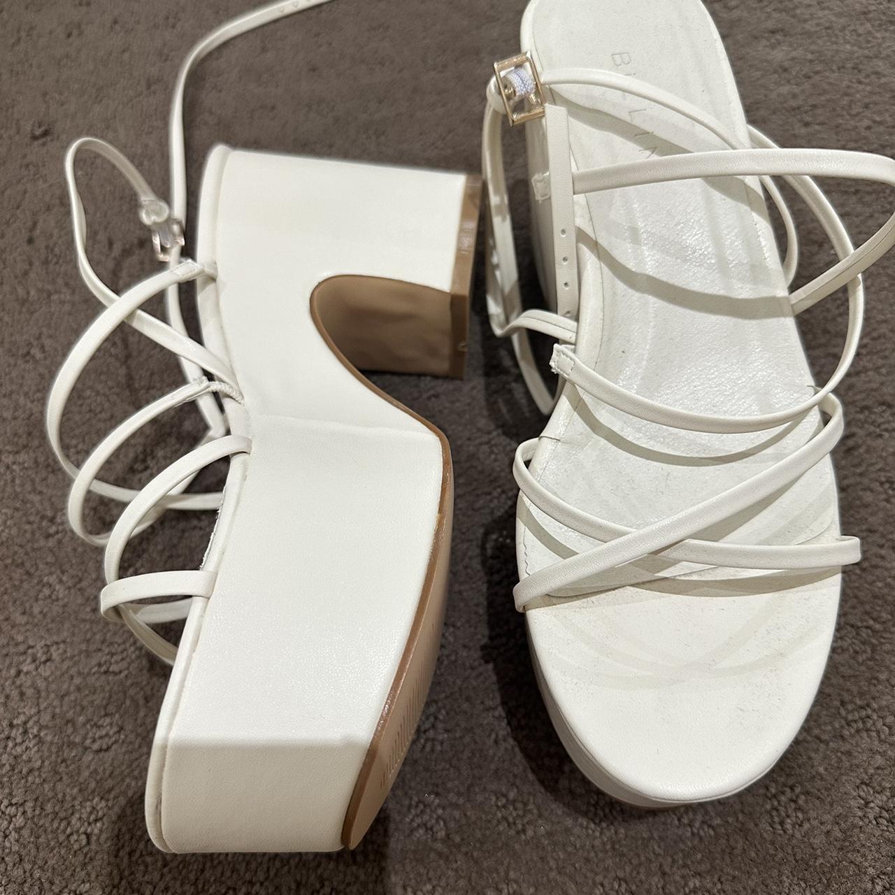 Billini Winslow platform wedges Size 7 White Brand... - Depop