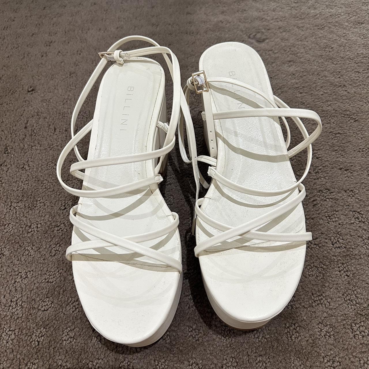 Billini Winslow platform wedges Size 7 White Brand... - Depop
