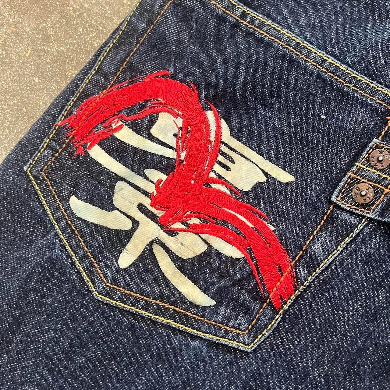 Evisu Men's Blue Jeans VTG Evisu Japan ‘Japanese... - Depop