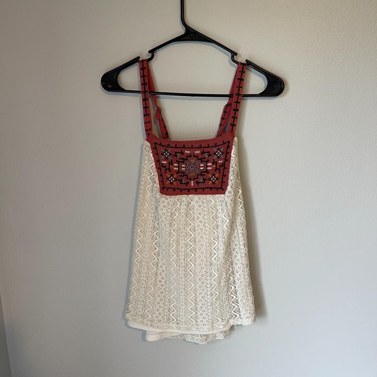 Xhilaration Women's Tank top - Cream/White - L – Vintage boho 70s hippie tank top -womens …