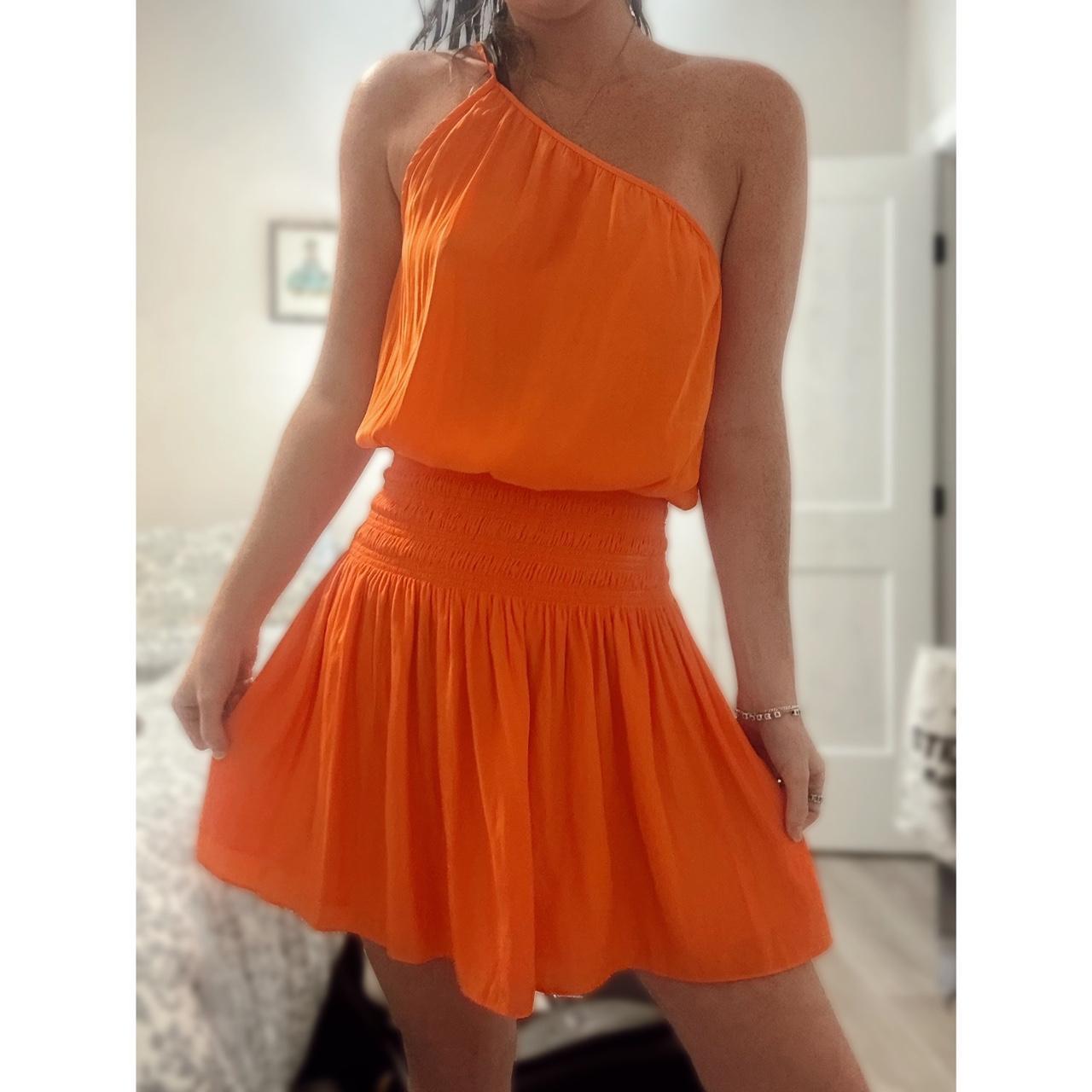 Ramy Brook Orange mini dress Super flattering with