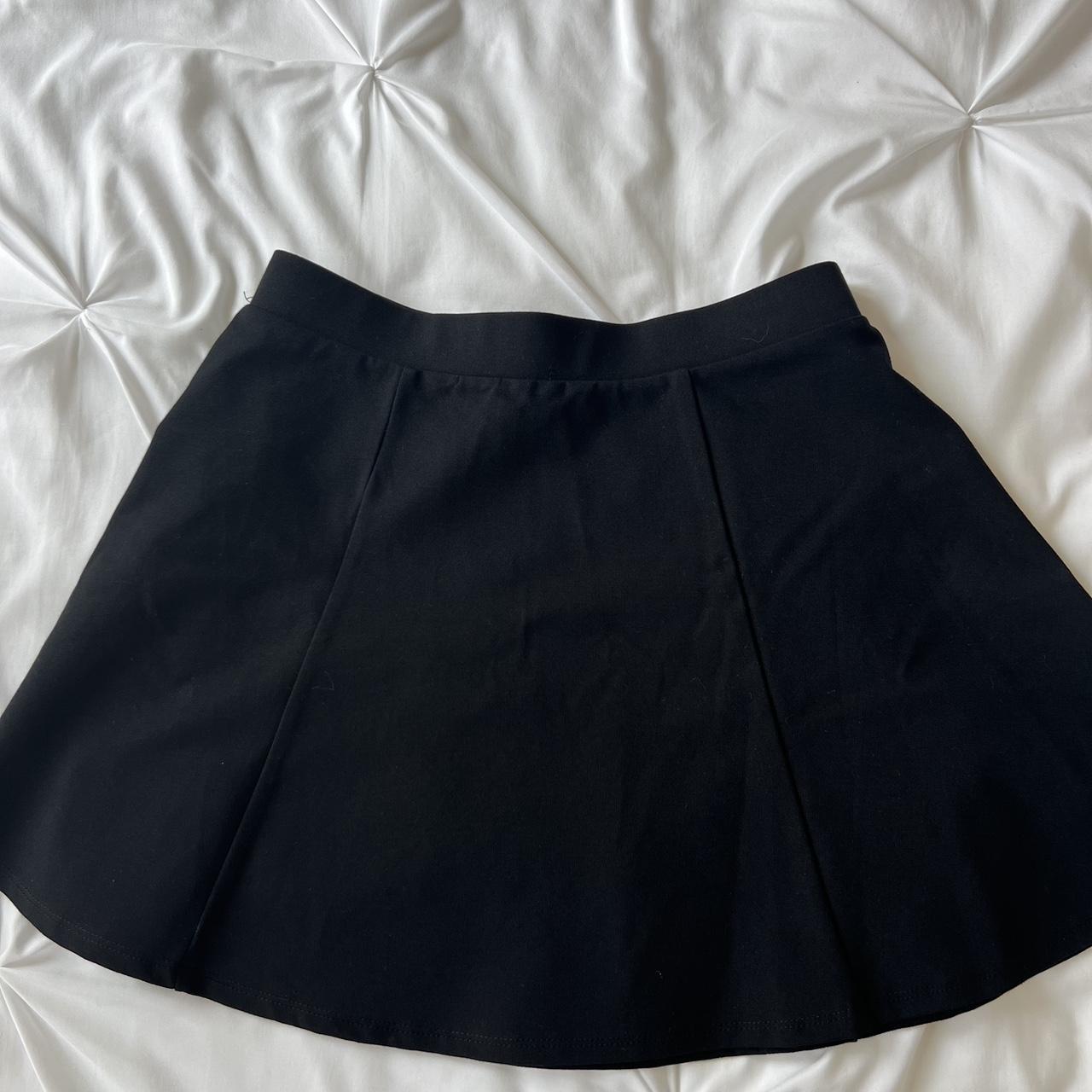 Forever 21 stretchy Black skater skirt size S. Depop