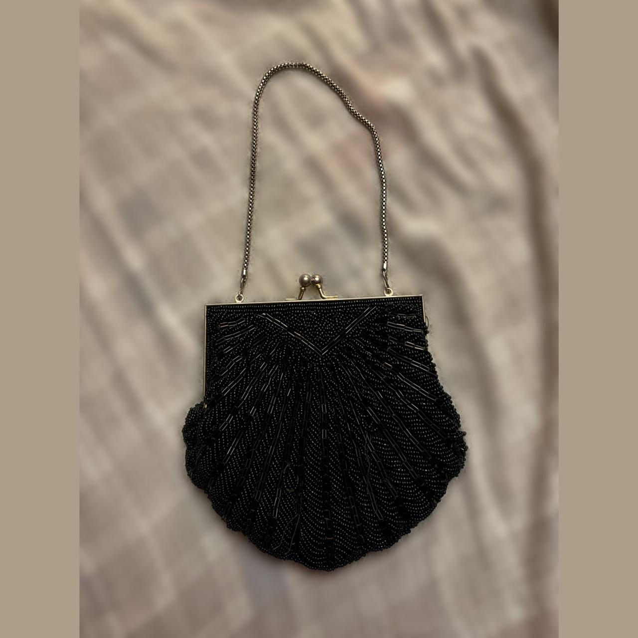 Vintage 60s Walborg Black Beaded Evening Bag deals