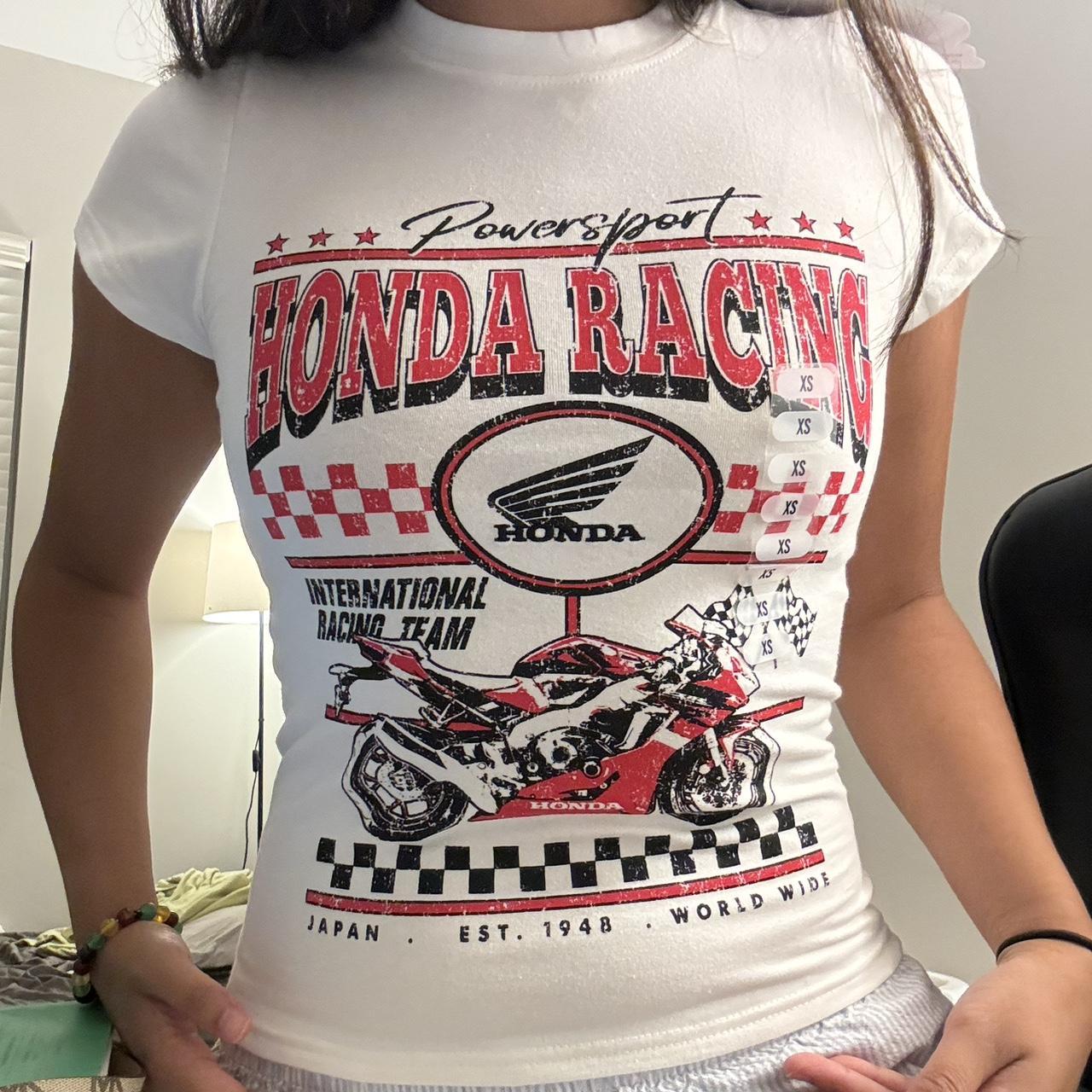 Tシャツ・カットソー HONDA MOTORCYCLE Honda VTG Track Mesh TshirtWhite Honda T-shirt HRC Moto GP Fanwear White TJ6857-020 - Kids