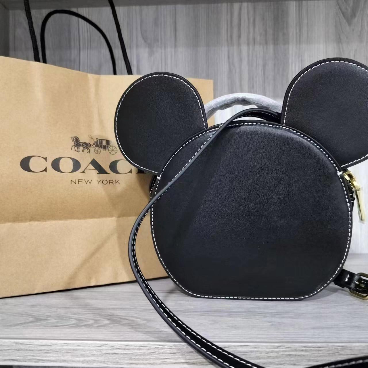 NEW Disney x Coach Mickey Mouse ear bag in smooth. Depop