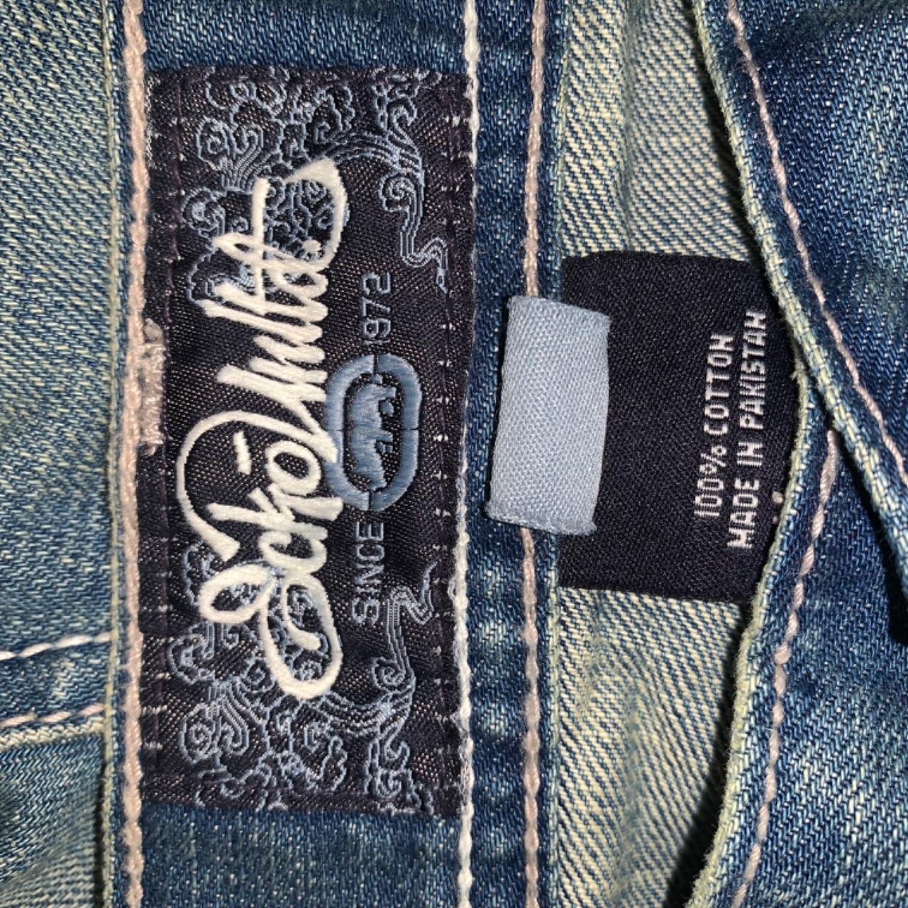 Cool rare vintage Ecko Jeans with a yellow dragon... - Depop