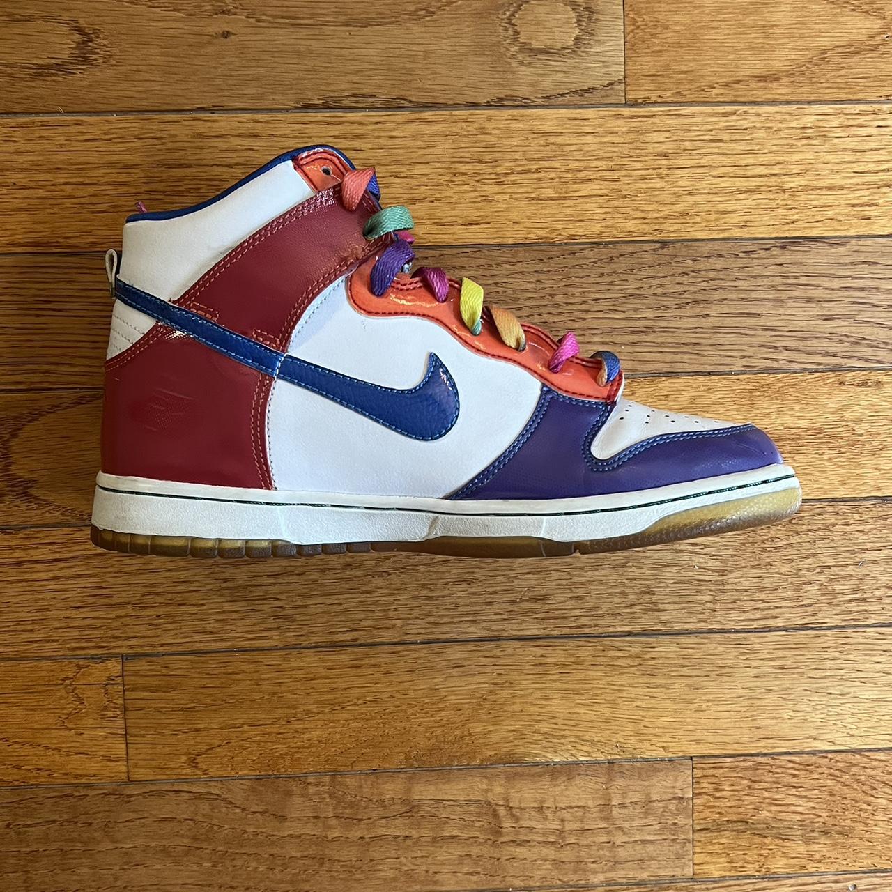 Rainbow nike high tops hotsell