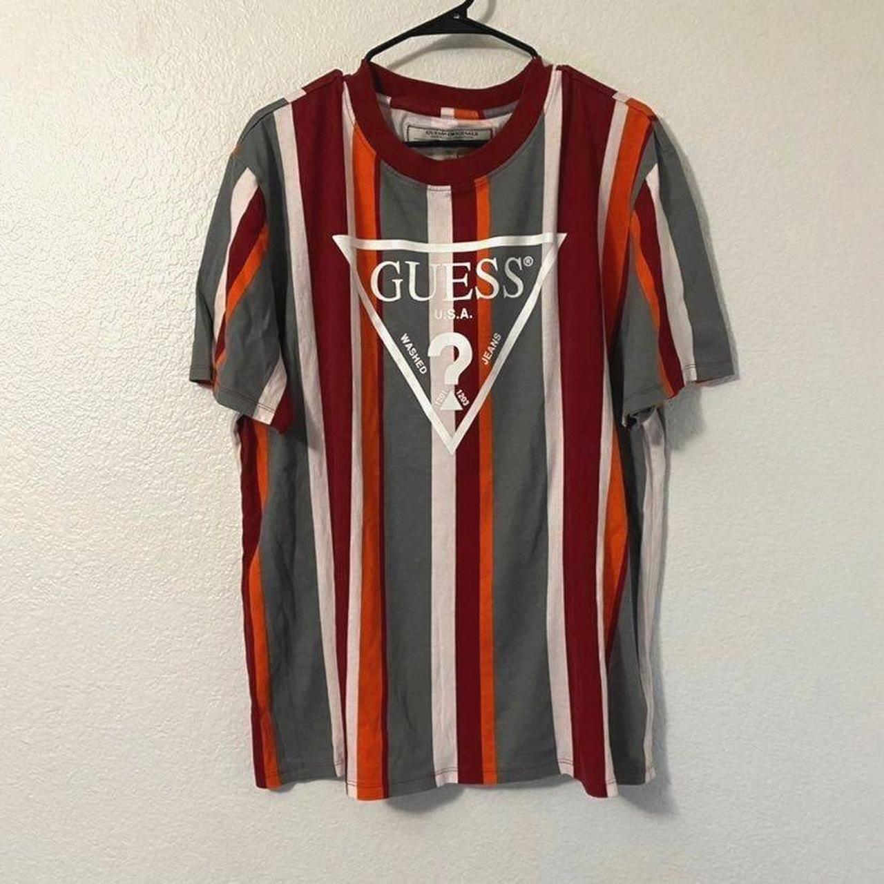 Guess rexford stripe tee best sale