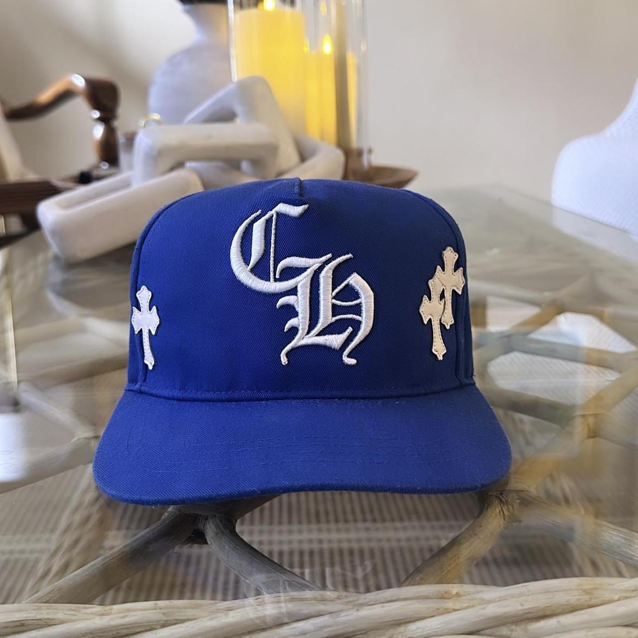 Chrome Hearts Cross Patch Blue Hat Used - tons of | Depop