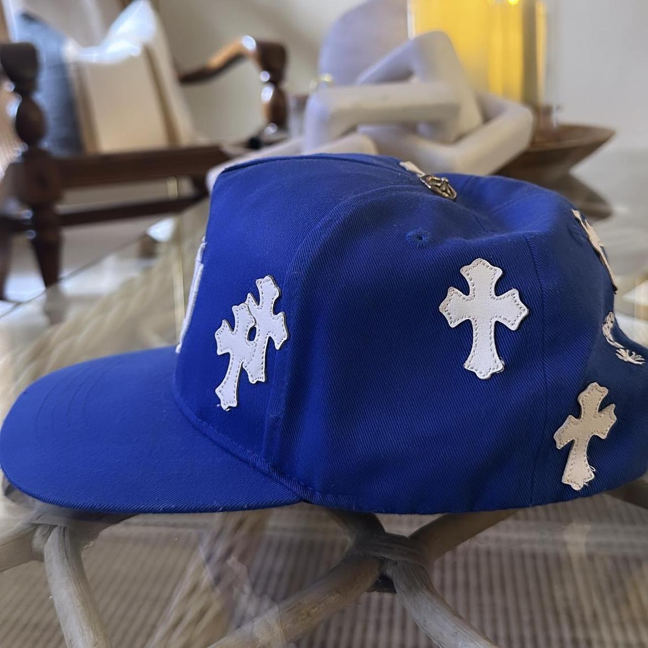 Chrome Hearts Cross Patch Blue Hat Used - tons of | Depop