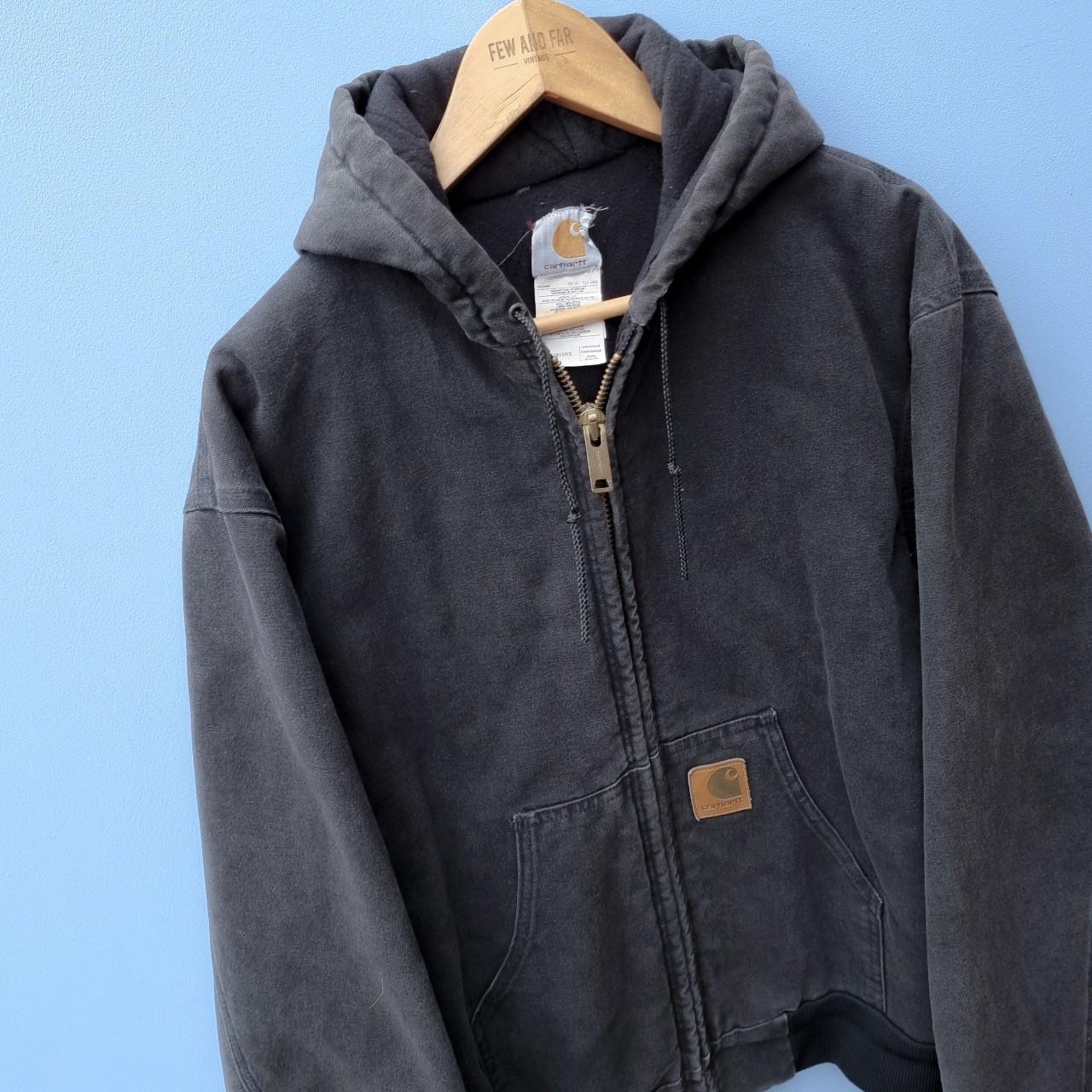 Vintage Carhartt Jacket with hood Mens... - Depop