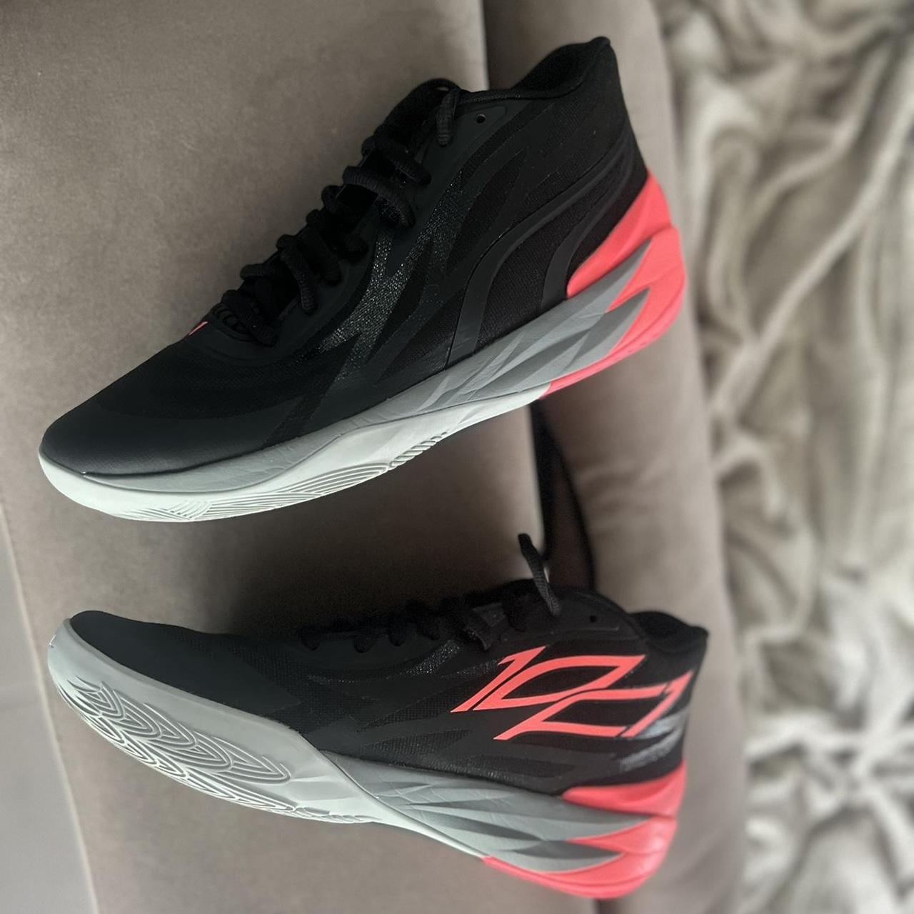 Adidas black and red basketball shoes lamelo ball 2