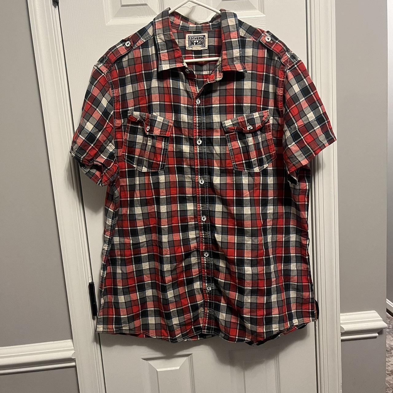 Converse one star plaid shirt hotsell