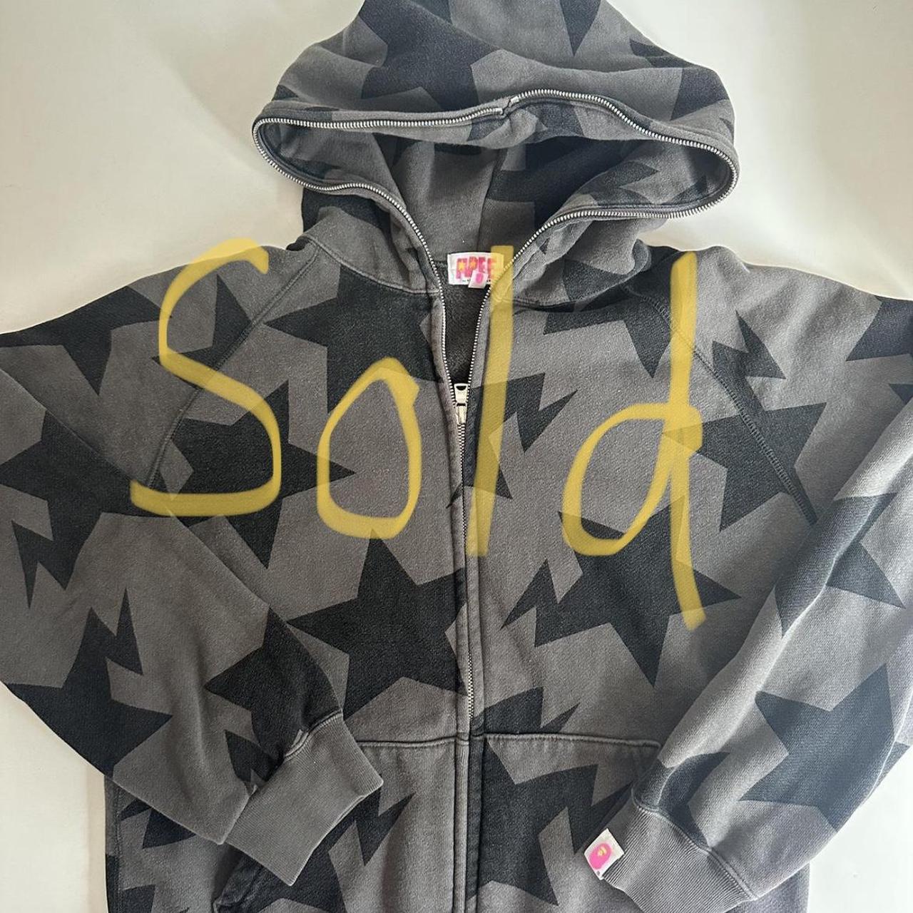 Zipper Bapesta Sweater Rare BAPE Grey Bapesta Zip Up Hoodie, Size S,