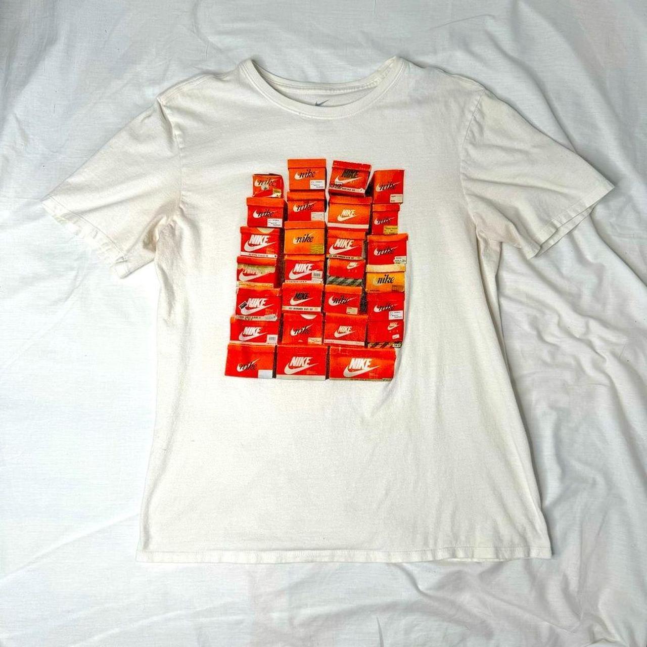 nike t shirt with shoe boxes