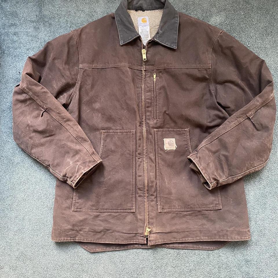 VINTAGE 2000s CARHARTT C61 DKB SHERPA LINED. Depop