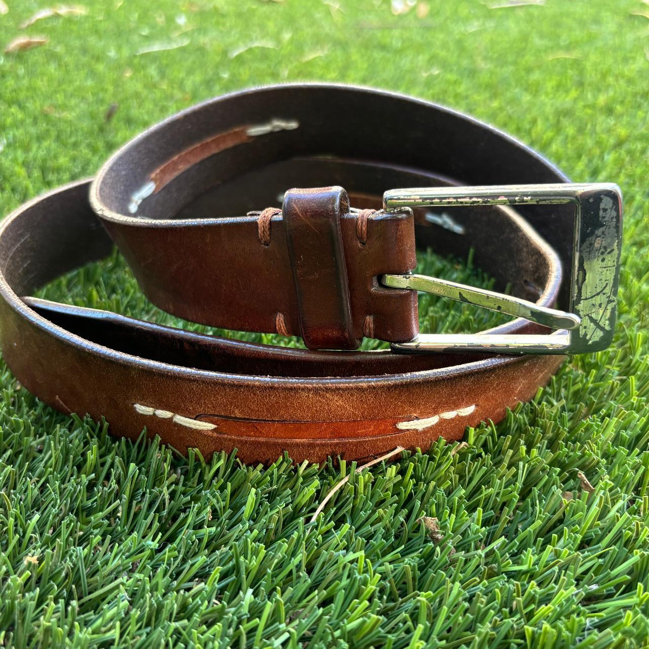 Trafalgar Brown Leather Western Belt Brown leather... - Depop