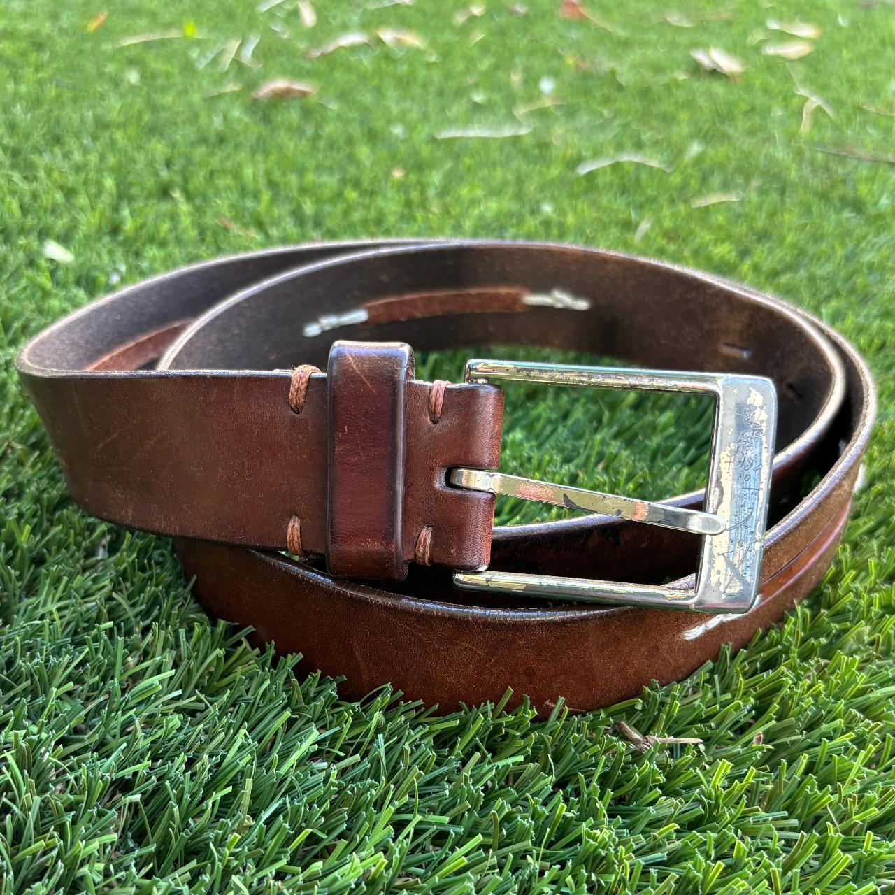 Trafalgar Brown Leather Western Belt Brown leather... - Depop